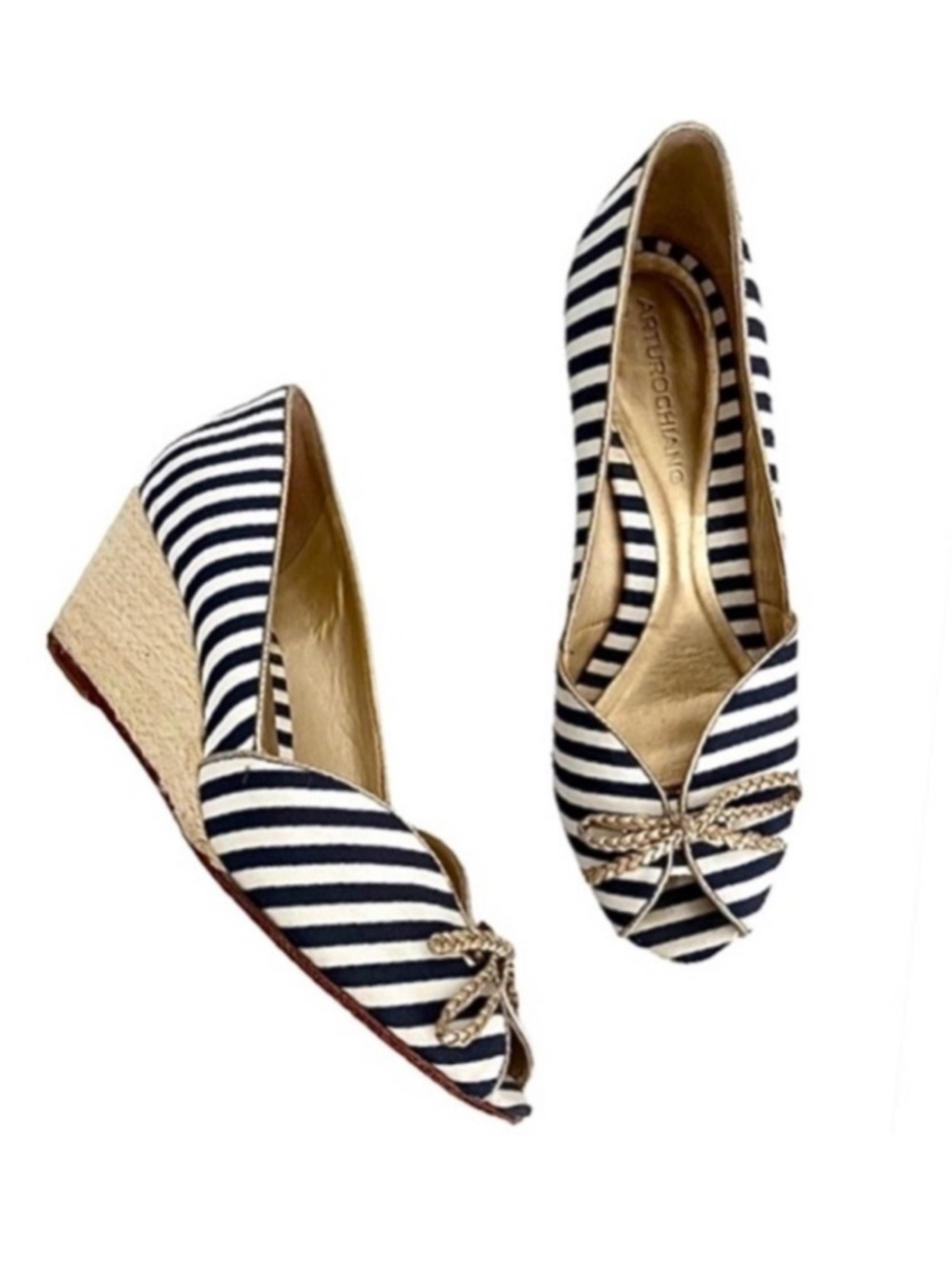 Arturo Chiang Peep Toe Wedge Heels